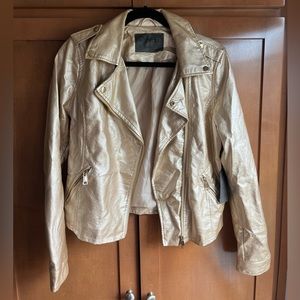 NWT GOLD LEATHER JACKET!!